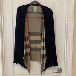 Burberry Brit Draped Cardigan size XL like new.  Gorgeous.